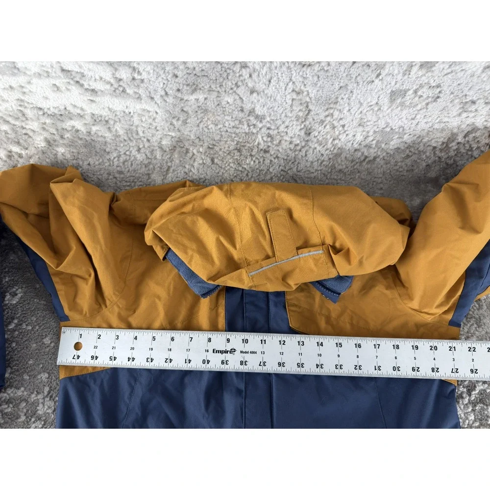 Columbia Sz‎ XL Omni-Heat Interchange Hooded Winter Jacket Blue/Yellow Long Boys